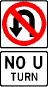 no u turn sign