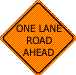 one lane road ahead